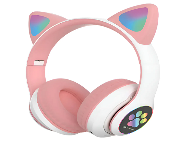 Fone De Ouvido Headset Bluetooth Peining Earcat Headset St-18a (pro) Rosa