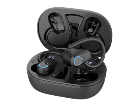 Fone Sem Fio Esportivo Bluetooth 5.3 P9003 C/ Gancho TWS PEI-P9003