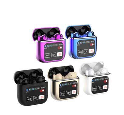 SE60 Pro Touch Screen Com Tela In-ear ANC/ENC Fone De Ouvido Sem Fio TWS Bluetooth 5.4 Longa Duração Da Bateria