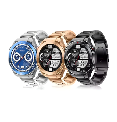 Smart Watch Hw5 Max Inteligente Troca Pulseira C/3 Pulseiras Bluetooth Gps Relógio Luxo Redondo Masculino Nf