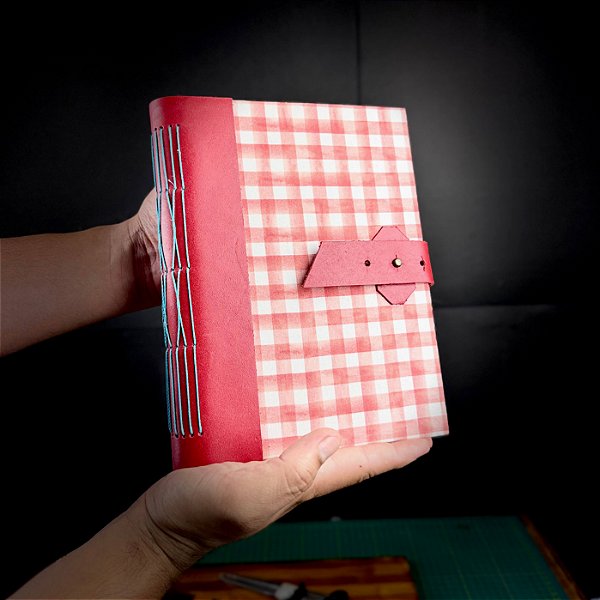 Caderno Amado - Xadrez Vermelho