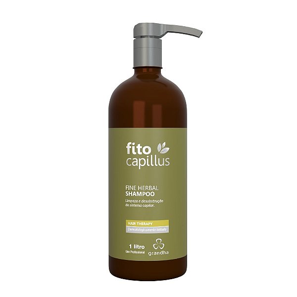 Fito Capillus Herbal - Fine Herbal Shampoo - Shampoo para Feridas no Couro Cabeludo - 1L