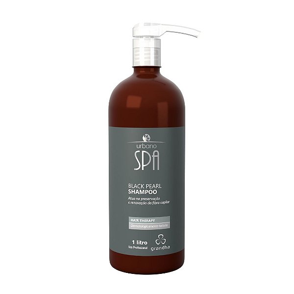 Urbano Spa Black - Black Pearl Shampoo- Shampoo para Renovação da Fibra Capilar - 1L