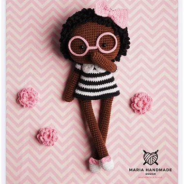 Receita de Amigurumi: Boneca Negra Titi (Ref 13)