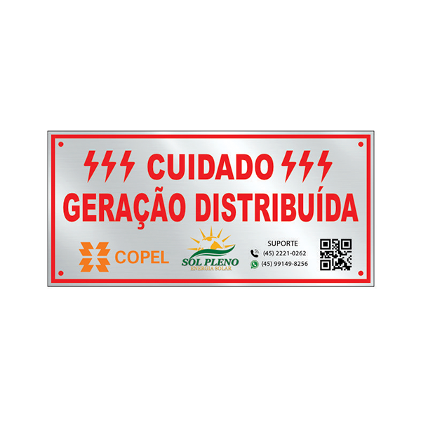 Placa 21x10 Copel Personalizada