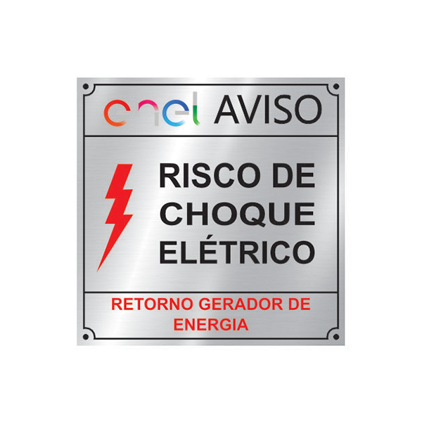 Placa Enel 15x15 em Alumínio