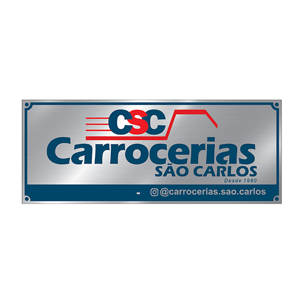 Placa Furgões e Carrocerias Alto Relevo