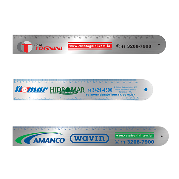 Régua Alumínio Personalizada Diversos Tamanhos