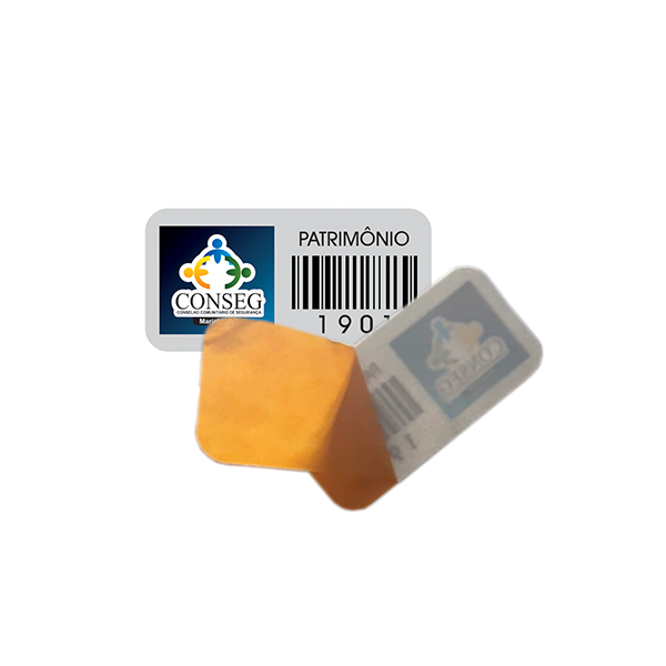 Etiqueta Patrimônio Alumínio 5x2