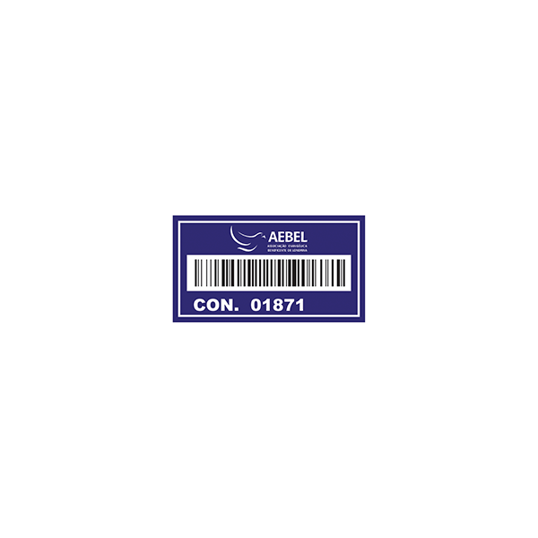 Etiqueta Patrimônio PVC 4x2