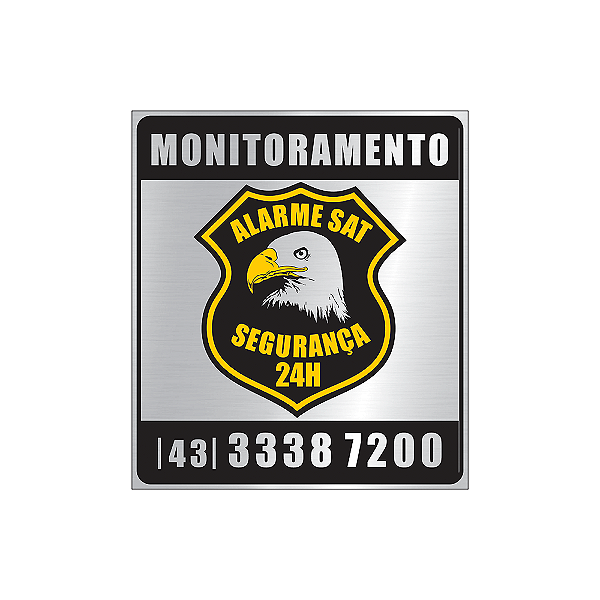 Placa Empresa Segurança Alto Relevo Retangular