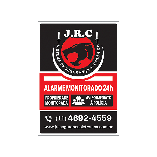 Placa Empresa Segurança Alto Relevo Retangular