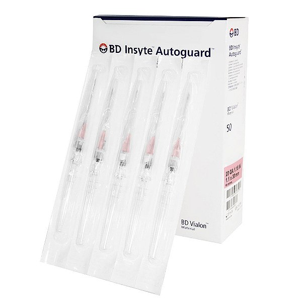 Cateter Insyte Autoguard Intravenoso 20G x 1.16 C/ 50 Unidades - BD