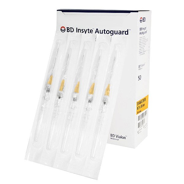 Cateter Insyte Autoguard Intravenoso 24G x 0.75 C/ 50 Unidades - BD