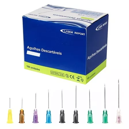 Agulha Hipodérmica 30 x 0,70mm C/ 100 Unidades - Labor Import