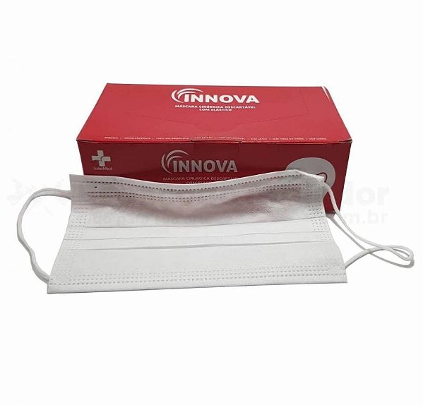 Máscara Cirúrgica Tripla Proteção Com Elástico Cx C/ 50 Unidades - Innova