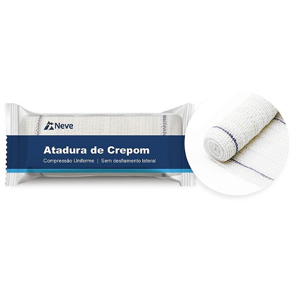 Atadura Crepom 25cm x 1,8m - Unidade - Neve