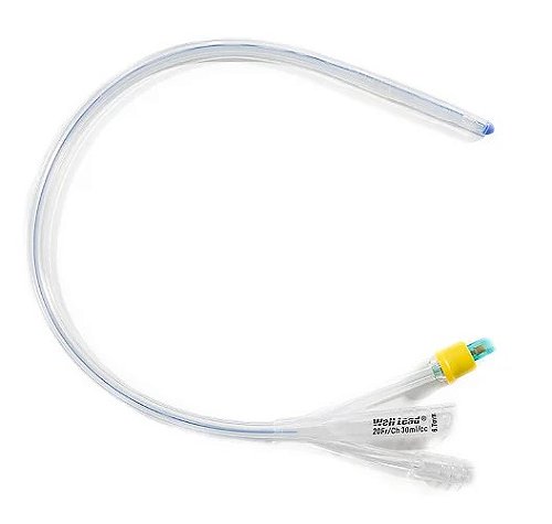 Sonda Foley 3 Vias 20Fr Silicone Com Balão 30ml - Well Lead