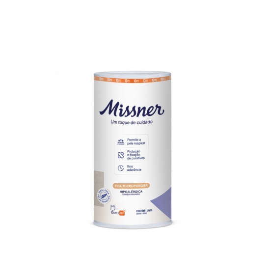 Fita Micropore 10cm x 10m Bege - Missner