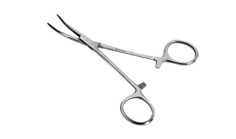 Pinça Crile Curva em Aço Inoxidável 16cm - Vital Gold
