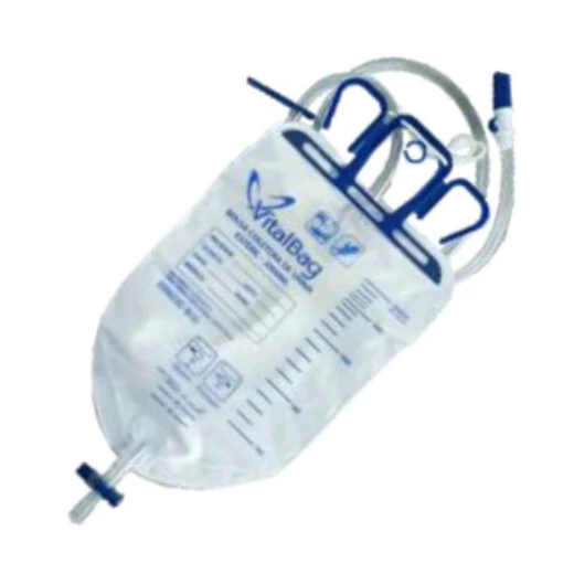 Bolsa Coletora de Urina Sistema Fechado 2000ml Com Tampa - Vital Bag