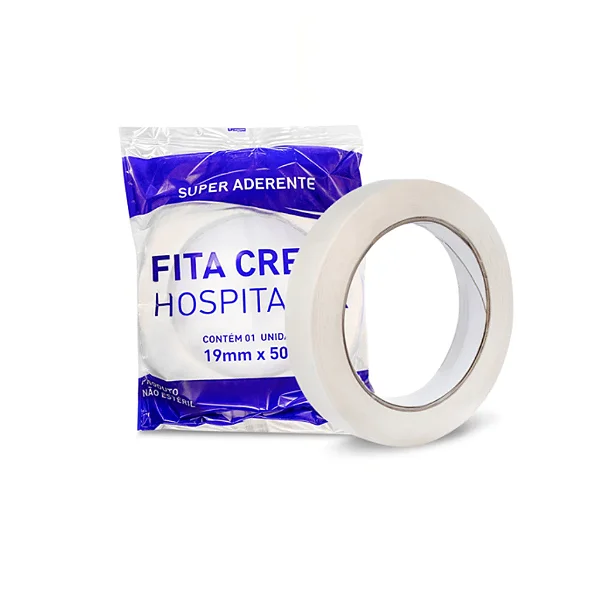 Fita Adesiva Hospitalar Crepe Branca 19mm x 50m - Ciex