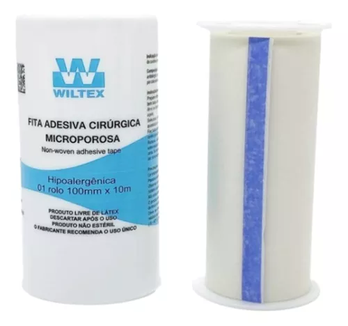 Fita Microporosa Carretel 100mm x 10m - Wiltex *** Black Friday ***