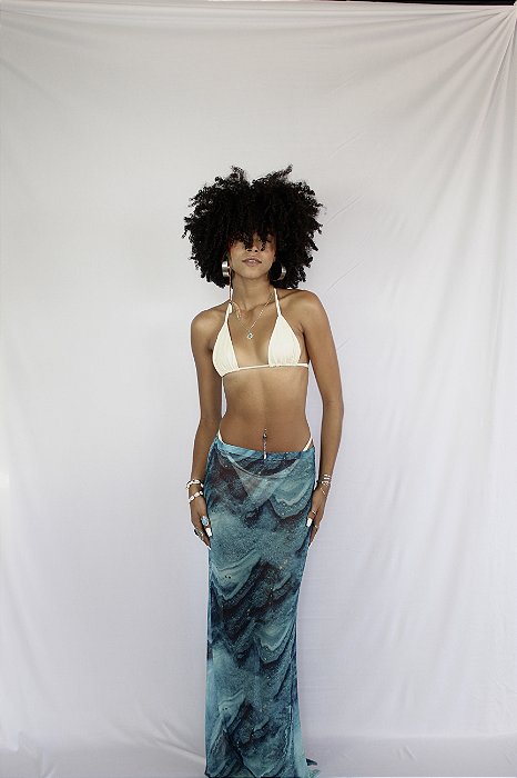 Saia de Tule 3 em 1 Azul