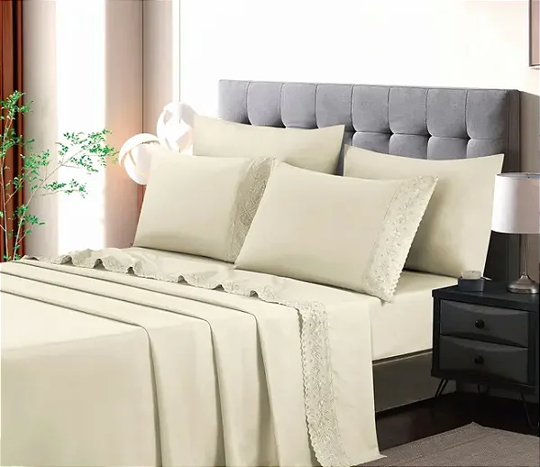 Jogo de Cama Bordado Inglês | Provence