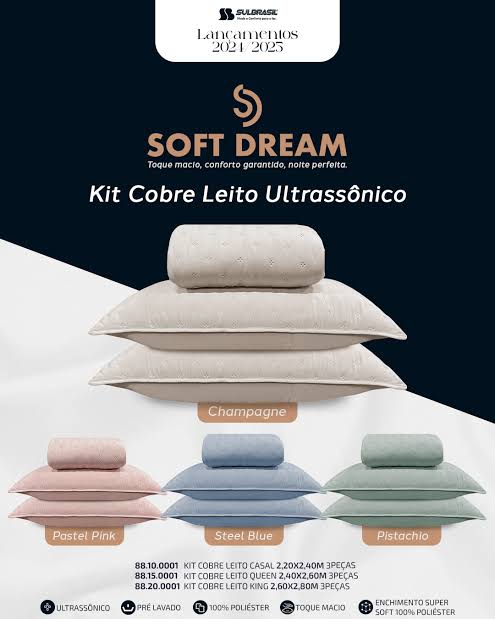 kit cobre leito soft dream