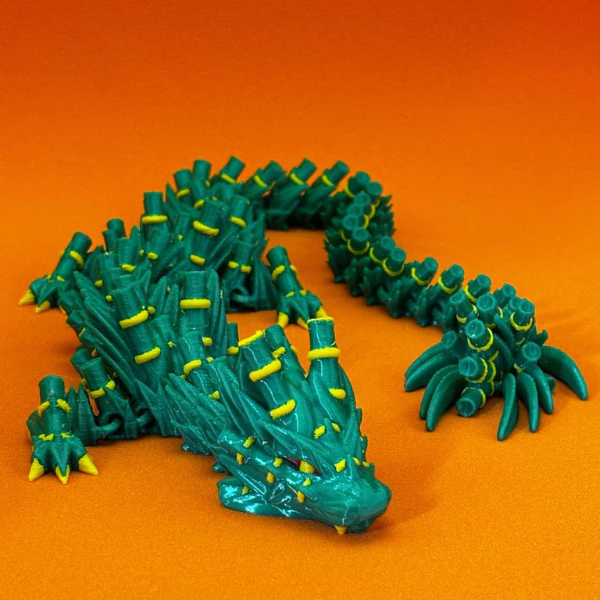 Dragão verde articulado