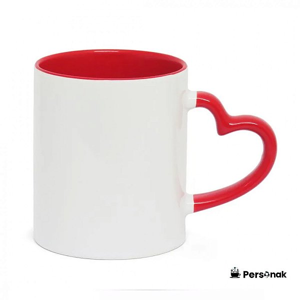 Caneca Alça Coração Personalizada