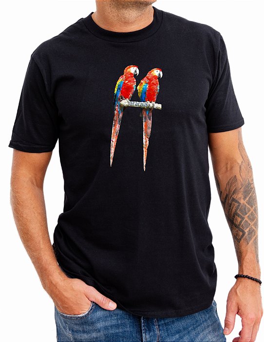 av02c - Camiseta Arara Vermelha