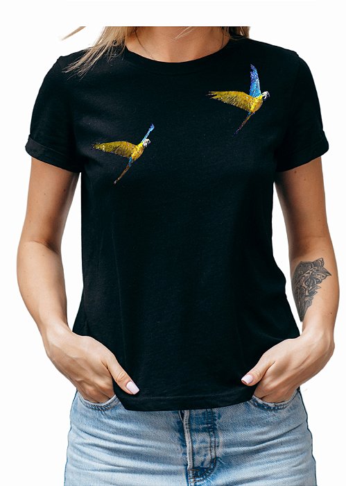 ac02b - Baby Look Arara Canindé