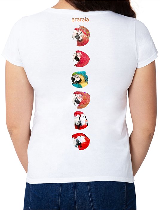 ab03b - Baby Look Arara Vermelha