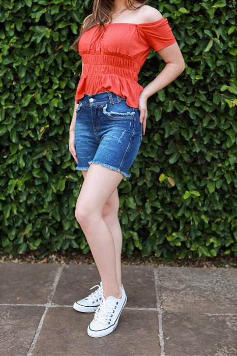 SHORTS FRANJA AMASSADO