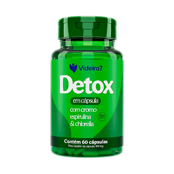 Detox em Cápsula - Cromo, Espirulina, Chlorella e Vitamina C - 60 Cápsulas