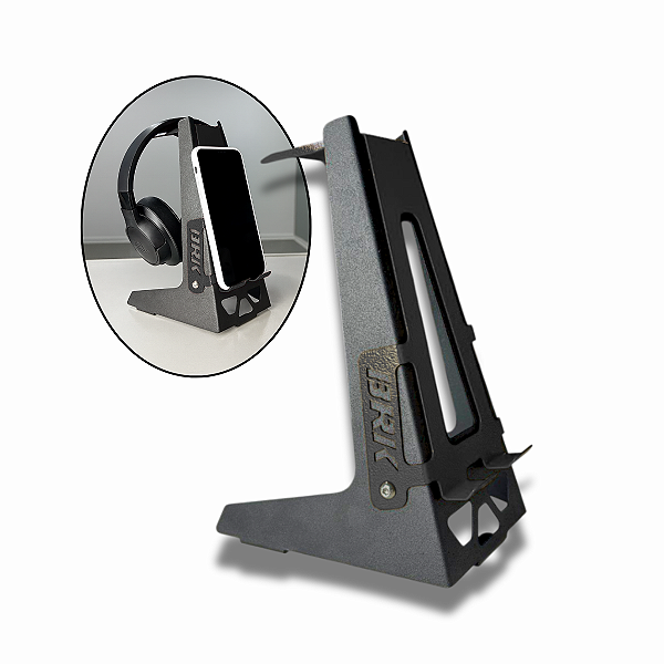 Suporte para Headset Preto e Cinza