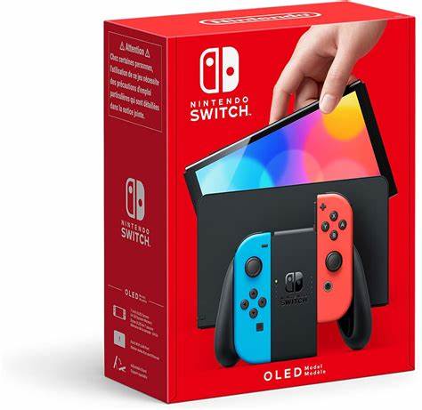 Nintendo Switch Oled Neon Novo Desbloqueado + SD 256GB + Muitos Jogos