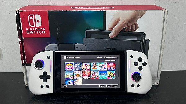 Nintendo Switch V1 Usado bem conservado Desbloqueado + SD 128GB + Muitos Jogos