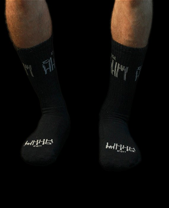 Meia Cano Alto Basic Slum Preta