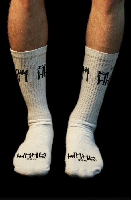 Meia Cano Alto Basic Slum Branca