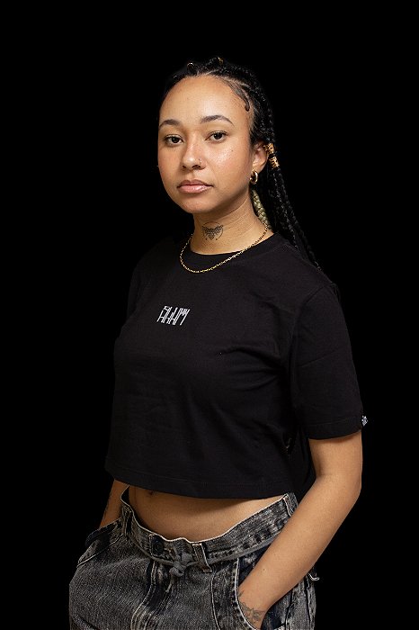 Croped Slum Basic - Preto