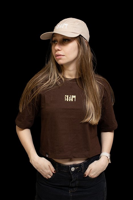 Croped Slum Basic - Marrom