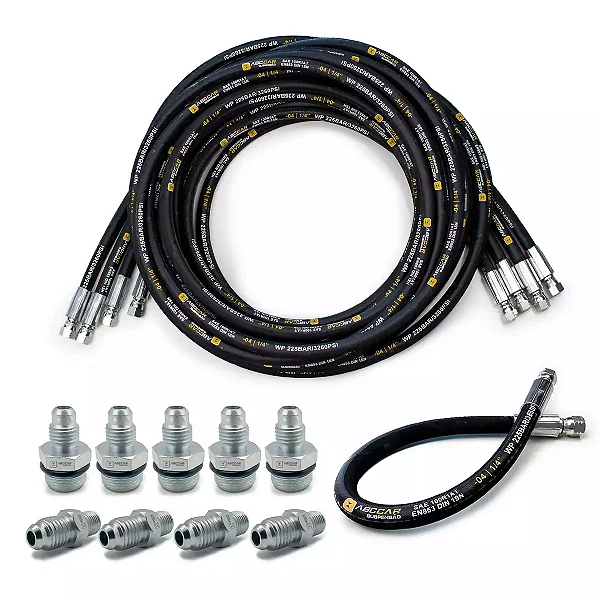 KIT Mangueira Prensadas para Suspensão a Ar Trama De Aço 8mm /10mm
