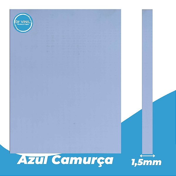 Estampa Azul Camurça 1,5mm Tela Armada
