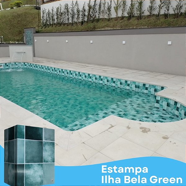 Estampa Ilha Bela Green  0,6mm Vinil