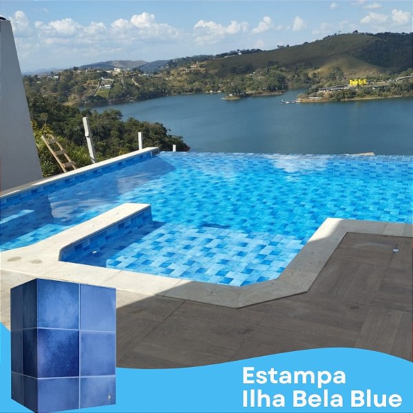 Estampa Ilha Bela Blue 0,6mm Vinil