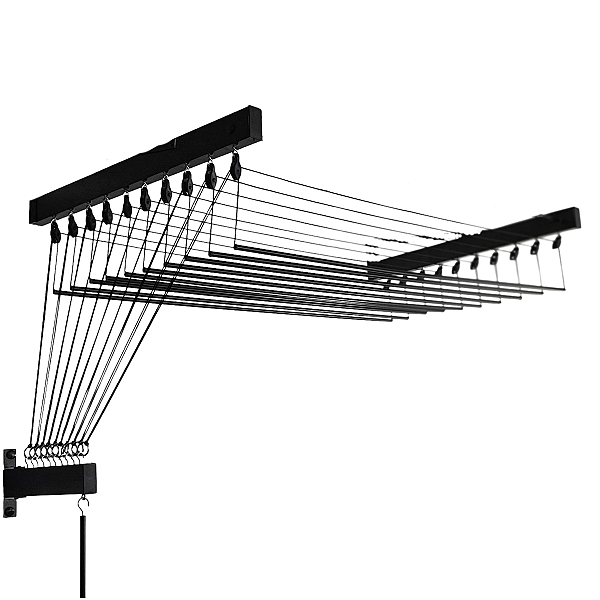 Varal de Teto Individual com Roldanas 10 Varetas - Bitenfer Varais