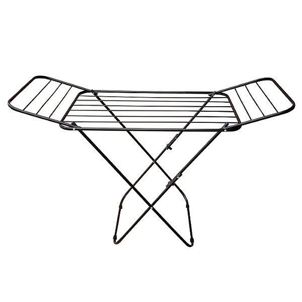 Varal de Chão com Abas Preto Resistente - Bitenfer Varais